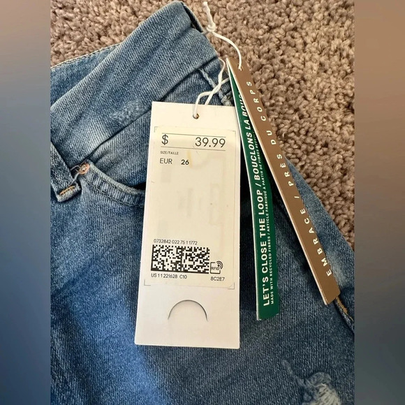 H&M High Waist Distressed Raw Hem Super Skinny Jeans Women’s Size 26 - Picture 9 of 9